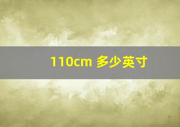 110cm 多少英寸